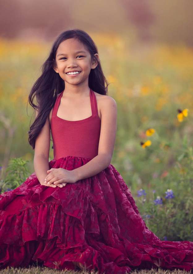 Charming Lace Square Neckline Floor-Length A-line Flower Girl Dress with Ruffles