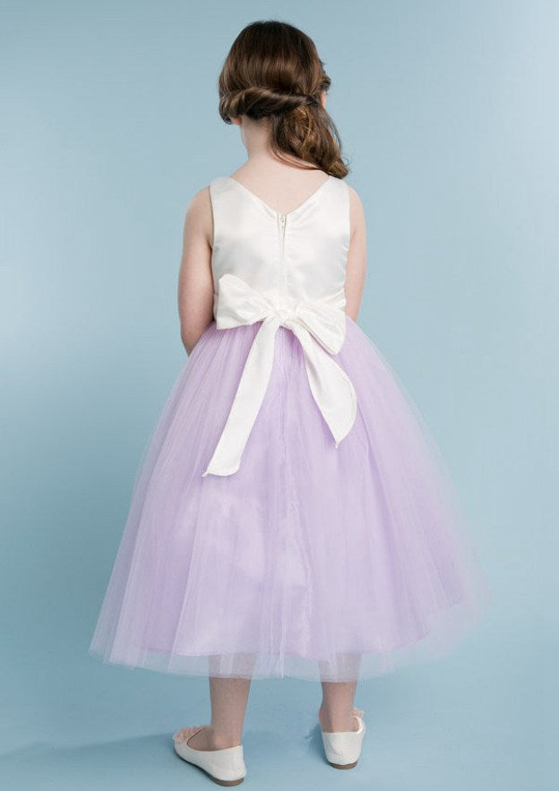 Lovely Tulle Bateau Neck Ankle-Length A-line Flower Girl Dress