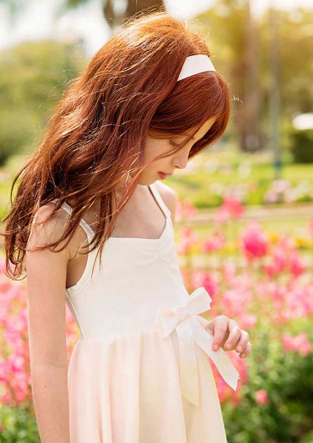 Graceful Chiffon Square Neckline Knee-Length A-line Flower Girl Dress with Bowknot