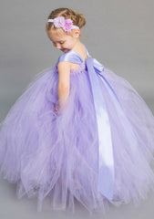 Stylish Sleeveless Square Neckline Tulle A-line Flower Girl Dress with Appliqu¨¦ (Floor-Length)