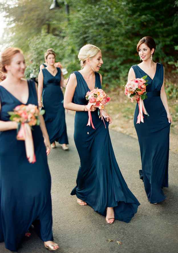 V-Neck A-Line Jersey Bridesmaid Dress With Pleats And Sweep Train, Sleeveless BM bride