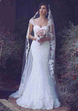 Timeless Lace Trumpet/Mermaid Wedding Dress with Sweep Train and Sleeveless Design, Featuring Appliqued Details BM bride