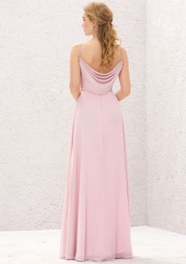 A-Line Sweetheart Floor-Length Sleeveless Chiffon Bridesmaid Dress With Pleats