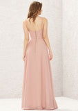 Long/Floor-Length Chiffon Bridesmaid Dress, A-Line Cut, Sweetheart Neckline, Sleeveless BM bride