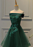 Graceful A-Line Square Neckline Sleeveless Tulle Satin Mini Homecoming Dress With Appliqued Beading BM bride