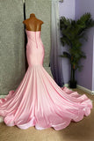 Pink Halter Evening Dress with Rhinestone Appliques BM bride