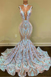 Gorgeous Sleeveless Lace Mermaid Prom Dress Long BM bride