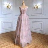 A-Line Tulle Sweetheart Evening Dress with Off-the-Shoulder Beading and Open Back BM bride