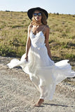 Spaghetti Strap Beach Lace Wedding Dress BM bride