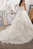 Sweetheart Tulle Wedding Dress with Ruffles BM bride