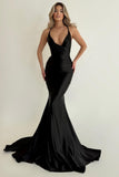 Simple Sexy Black Sleeveless Long Halter Pleated Prom Dress BM bride