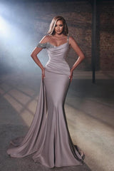 Designer Long Evening Dresses Glitter Mermaid Prom Dresses-BMbride.com