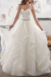 Sweetheart Tulle Wedding Dress with Ruffles BM bride