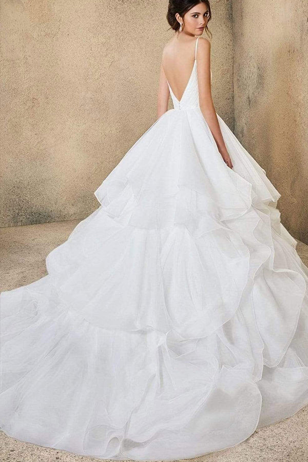 A-line Off-the-shoulder Wedding Dress With Tulle Lace Elegant