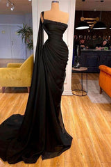 Elegant Black Split Mermaid Beading Prom Dresses-BMbride.com