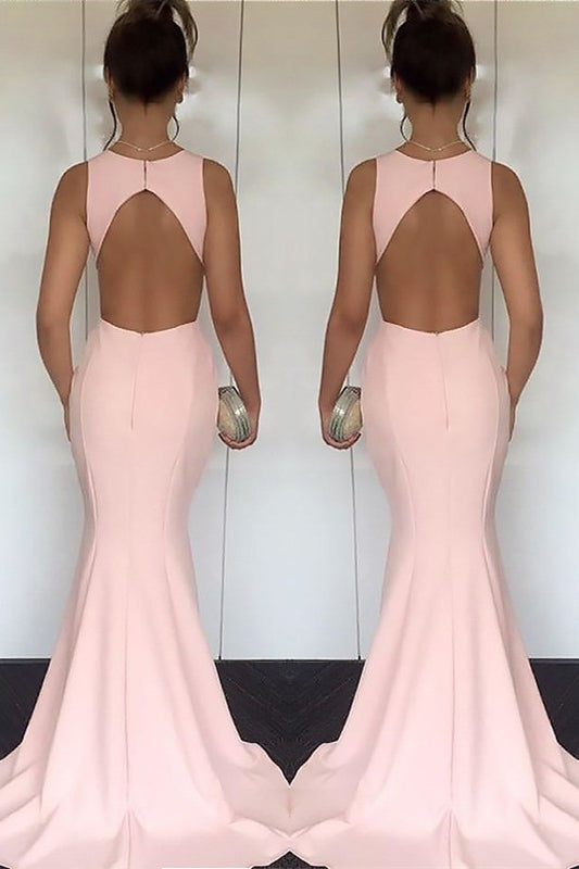 Pink Mermaid Long Evening Dress BM bride